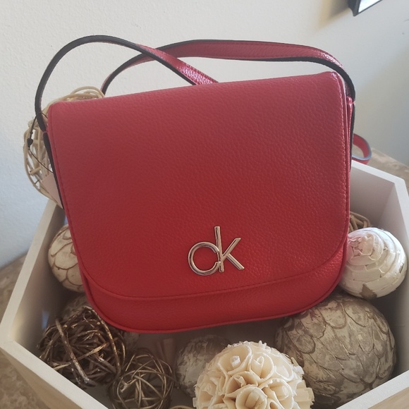 calvin klein crossbody bag red
